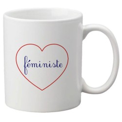 Mug tasse céramique imprimé citation humour illustration coeur Féministe