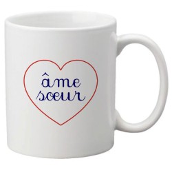 Mug tasse céramique imprimé citation humour illustration coeur Ame soeur