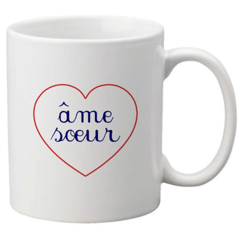 Mug tasse céramique imprimé citation humour illustration coeur Ame soeur