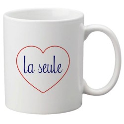 Mug tasse céramique imprimé citation humour illustration coeur La seule