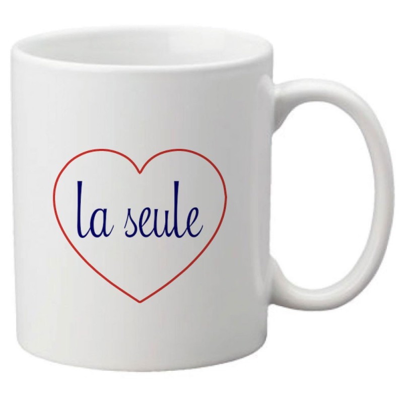 Mug tasse céramique imprimé citation humour illustration coeur La seule