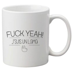 Mug tasse céramique imprimé citation Humour Fuck yeah j'suis un lama