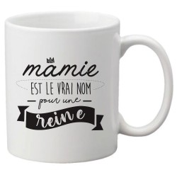 Mug tasse céramique imprimé citation Humour fete grands meres Mamie est le vrai nom pour une reine