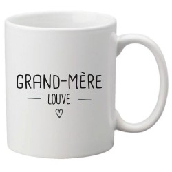 Mug tasse céramique imprimé citation humour fête des grands mères Grand mere louve