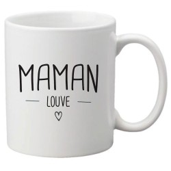 Mug tasse céramique imprimé citation humour Fête des mères Maman louve