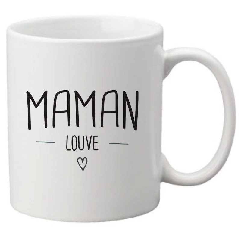Mug tasse céramique imprimé citation humour Fête des mères Maman louve
