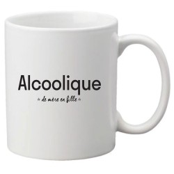 Mug tasse céramique imprimé citation Humour alcoolique de mère en fille