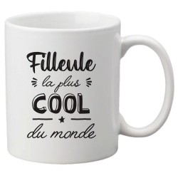 Mug tasse céramique imprimé citation Humour Filleule la plus cool du monde