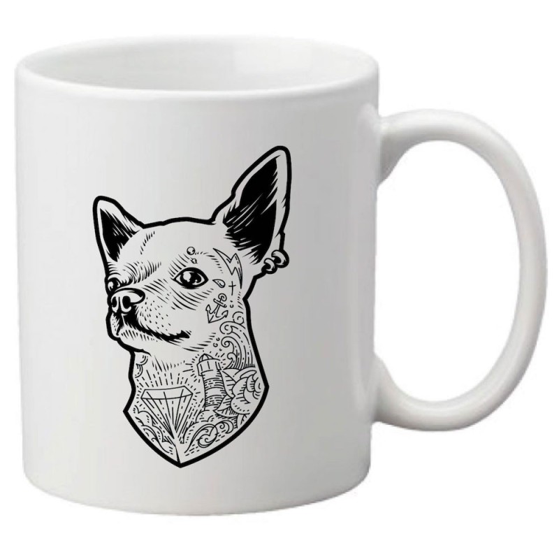 Mug tasse céramique imprimé citation Humour chien tatoué