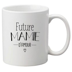 Mug tasse céramique imprimé citation Humour Naissance Future Mamie d'amour