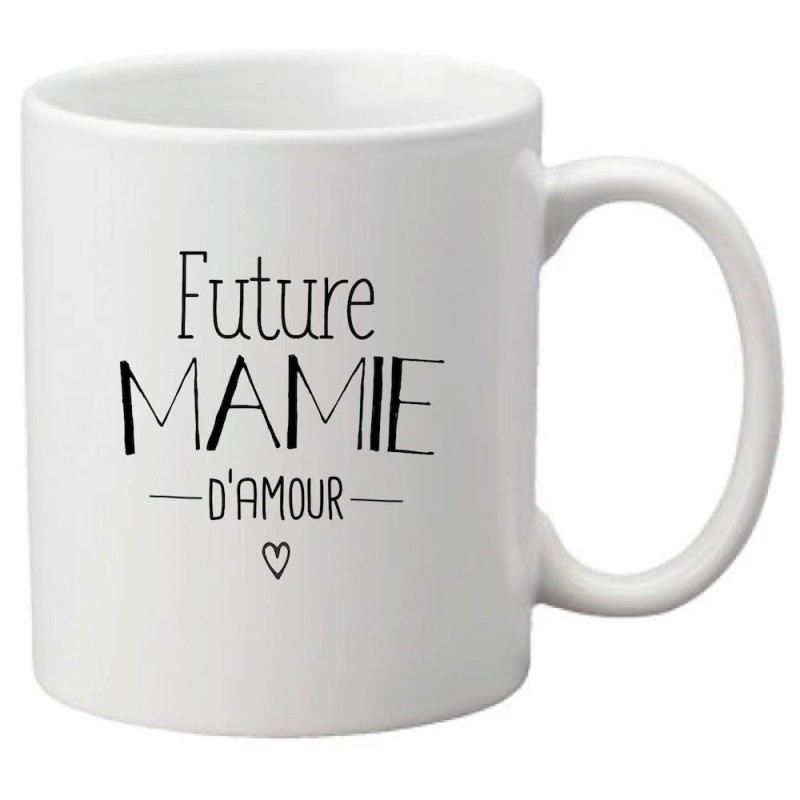 Mug tasse céramique imprimé citation Humour Naissance Future Mamie d'amour