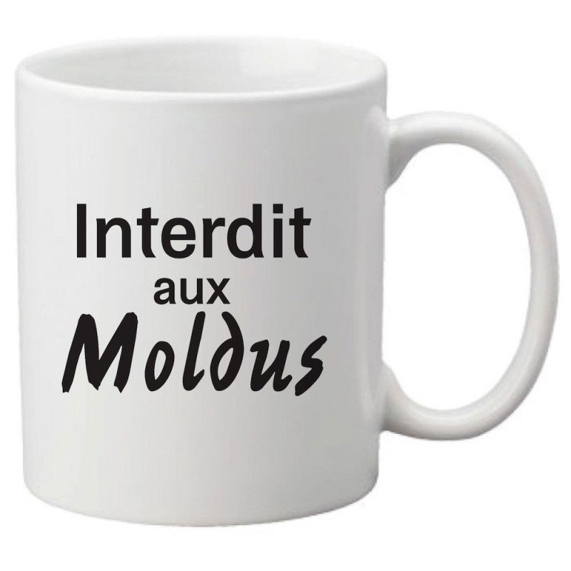 Mug tasse céramique imprimé citation Humour Interdit aux moldus