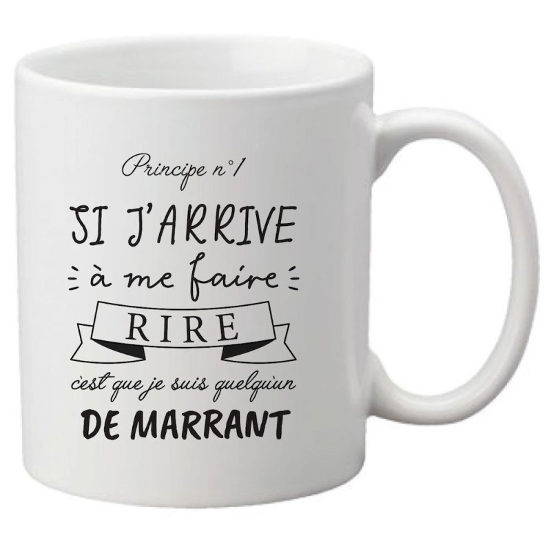 Mug tasse céramique imprimé citation Humour Si j'arrive a me faire rire c'est que je suis quelqu'un de marrant
