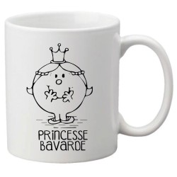 Mug tasse céramique imprimé citation Princesse bavarde