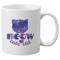 Mug tasse céramique imprimé illustration Chat cute