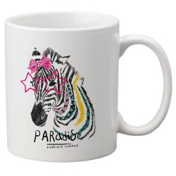Mug tasse céramique imprimé illustration Zebre