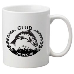 Mug tasse céramique imprimé illustration Club de pêche