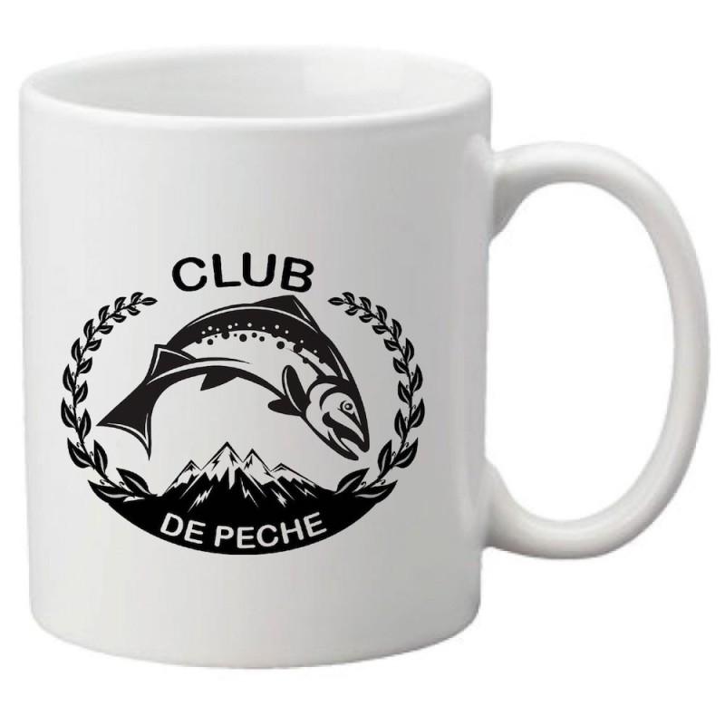 Mug tasse céramique imprimé illustration Club de pêche