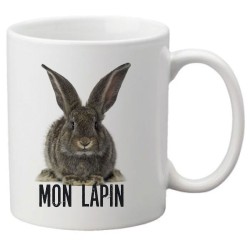 Mug tasse céramique imprimé illustration Citation humour Mon lapin
