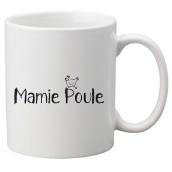 Mug tasse céramique imprimé illustration Citation humour Mamie poule