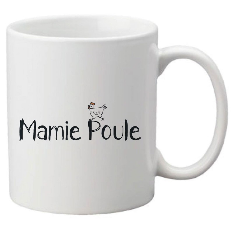 Mug tasse céramique imprimé illustration Citation humour Mamie poule
