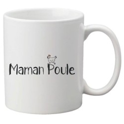 Mug tasse céramique imprimé illustration Citation humour Fête des mères Maman poule
