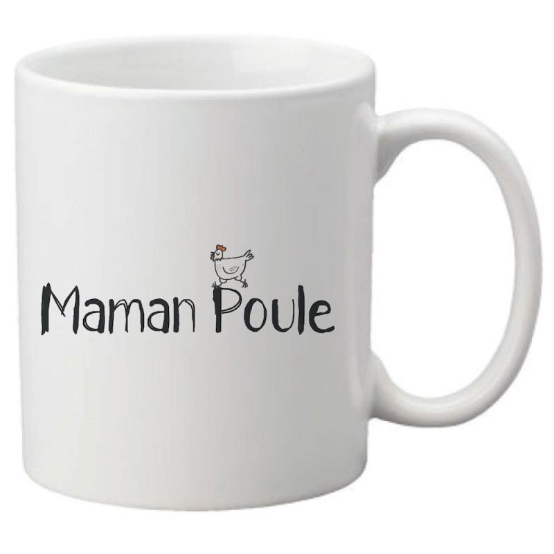 Mug tasse céramique imprimé illustration Citation humour Fête des mères Maman poule