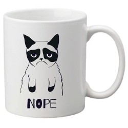Mug tasse céramique imprimé illustration Chat grumpy