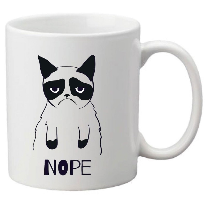 Mug tasse céramique imprimé illustration Chat grumpy