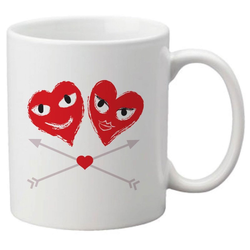 Mug tasse céramique imprimé illustration Coeur