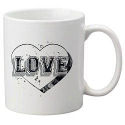 Mug tasse céramique imprimé illustration Love