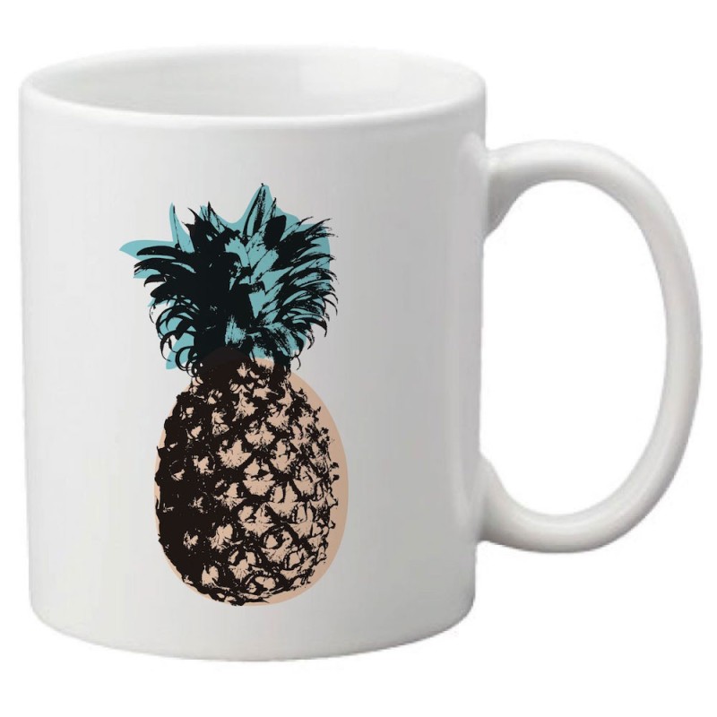 Mug tasse céramique imprimé illustration Ananas
