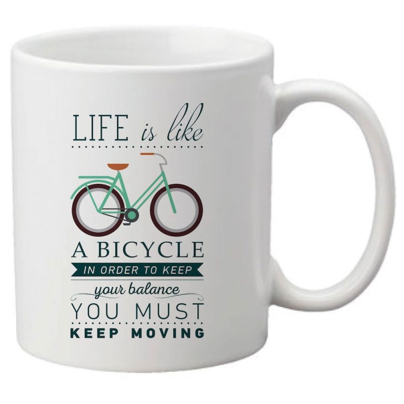 Mug tasse céramique imprimé illustration Vélo cycliste