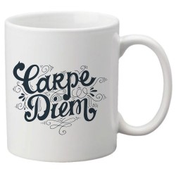 Mug tasse céramique imprimé illustration citation Carpe diem