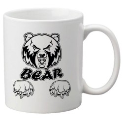 Mug tasse céramique imprimé illustration citation illustration ours