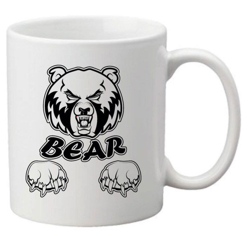 Mug tasse céramique imprimé illustration citation illustration ours