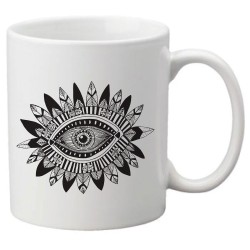 Mug tasse céramique imprimé illustration citation illustration Oeil bohème