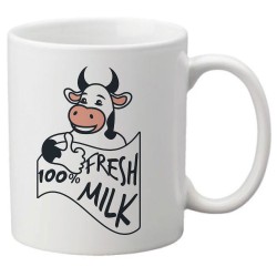 Mug tasse céramique imprimé illustration citation illustration Vache