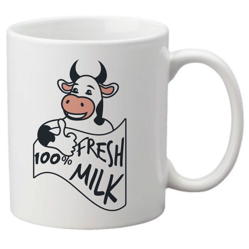 Mug tasse céramique imprimé illustration citation illustration Vache