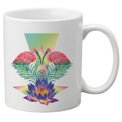 Mug tasse céramique imprimé illustration citation illustration Flamant rose