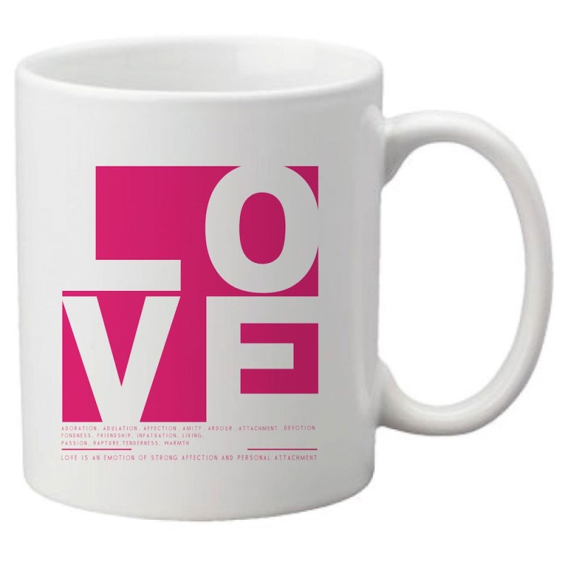 Mug tasse céramique imprimé illustration citation illustration Love