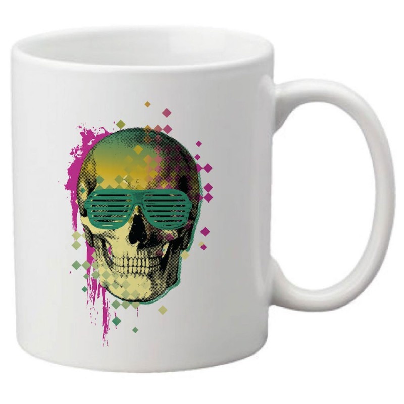 Mug tasse céramique imprimé illustration citation illustration Tete de mort