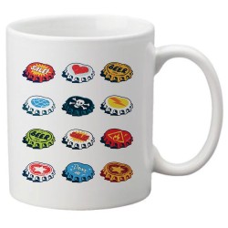 Mug tasse céramique imprimé illustration citation illustration Capsule biere pop art