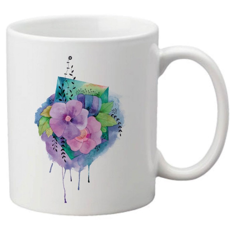 Mug tasse céramique imprimé illustration citation illustration Fleur boheme