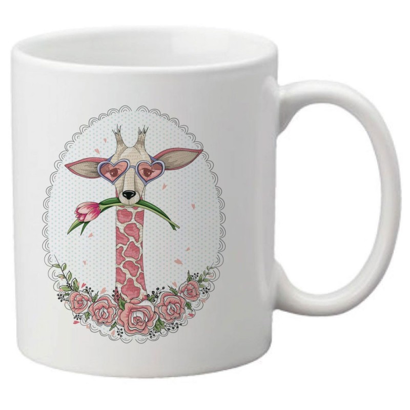 Mug tasse céramique imprimé illustration citation illustration Girafe