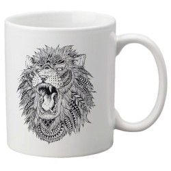Mug tasse céramique imprimé illustration citation illustration Lion