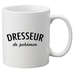 Mug tasse céramique imprimé illustration citation Dresseur de pokémon