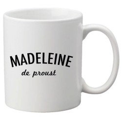 Mug tasse céramique imprimé illustration citation Madeleine de proust
