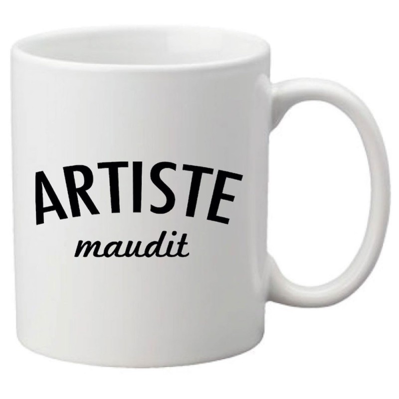 Mug tasse céramique imprimé illustration citation Artiste maudit