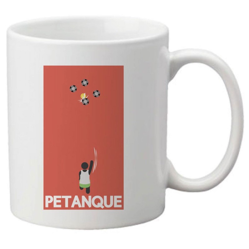 Mug tasse céramique imprimé illustration citation illustration Pétanque